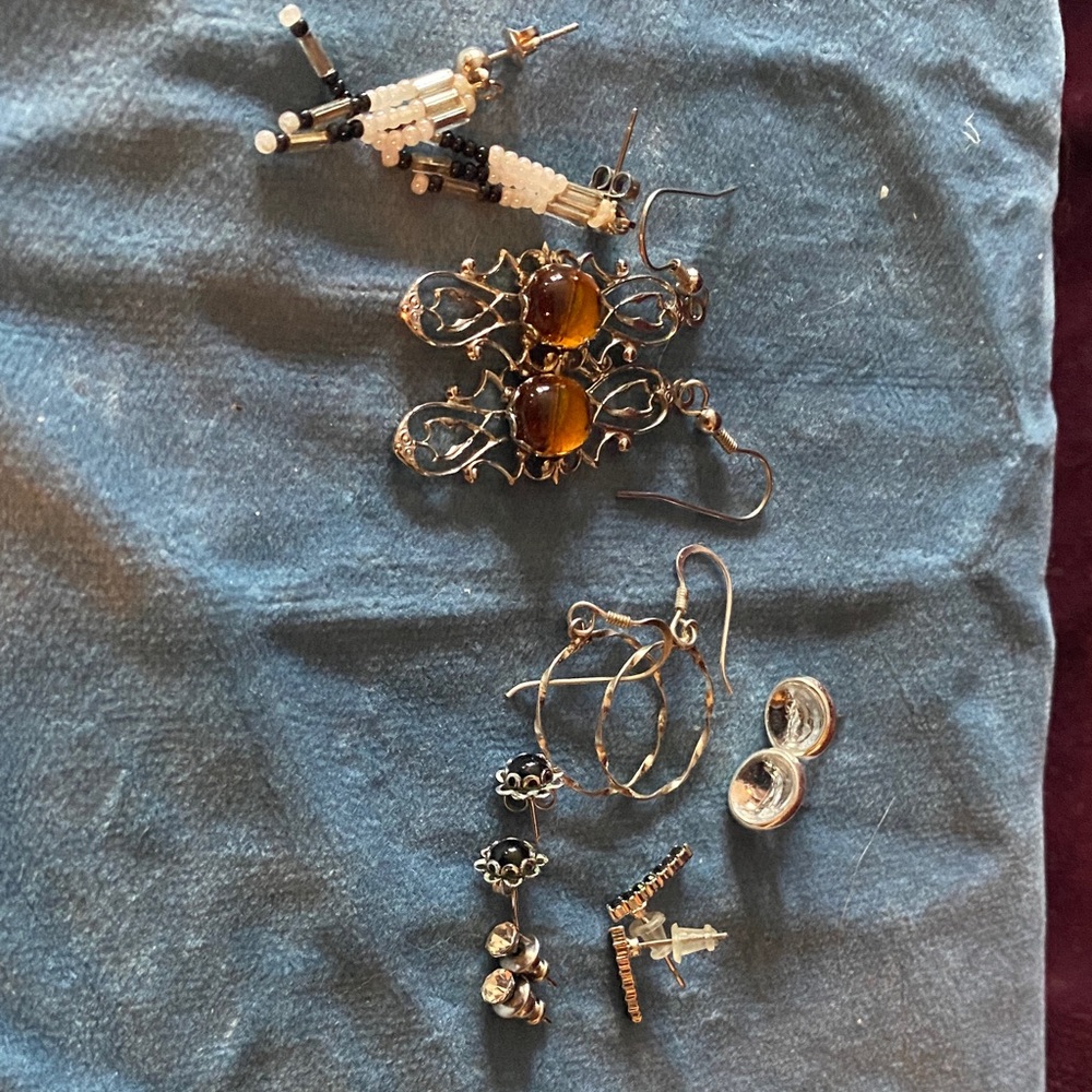 Silver Vintage Earring Lot
